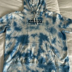 Aeropostale Blue tie dye hoodie
